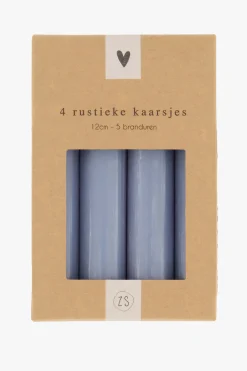 ZUSSS 4 rustieke kaarsjes 12cm* Kaarsen