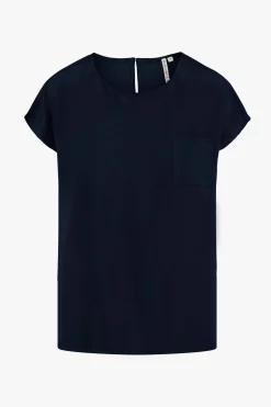 ZUSSS satijnen twill top met boothals* Tops
