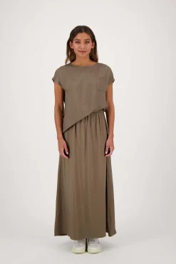 ZUSSS satijnen twill top met boothals* Tops