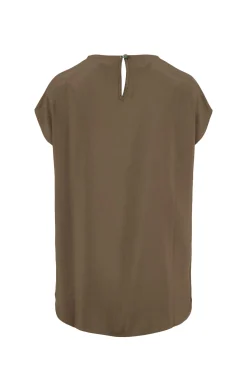 ZUSSS satijnen twill top met boothals* Tops