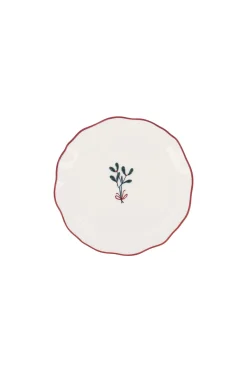 ZUSSS serveerschaaltje geschulpte rand mistletoe* Servies