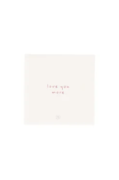 ZUSSS servetten love you more 12,5x12,5cm off white/rood* Servetten