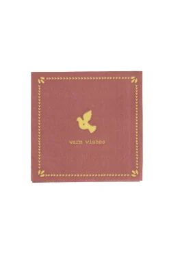 ZUSSS servetten vierkant warm wishes 12,5x12,5cm* Servetten