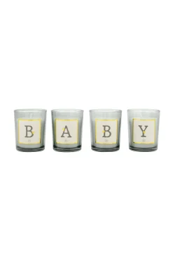 ZUSSS set van 4 glaskaarsjes baby* Kaarsen