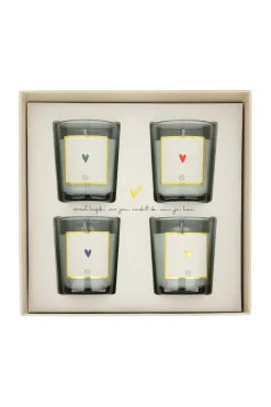 ZUSSS set van 4 glaskaarsjes hartje* Kaarsen