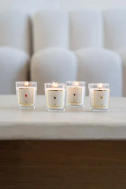 ZUSSS set van 4 glaskaarsjes hartje* Kaarsen