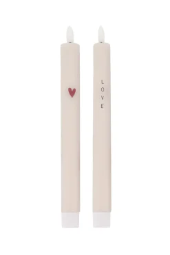 ZUSSS set van 2 ledkaarsen love/hart* Kaarsen
