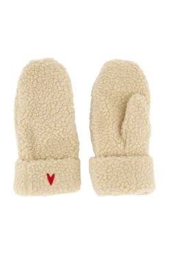 ZUSSS teddy wanten incl hart borduur* Sjaals & Accessoires