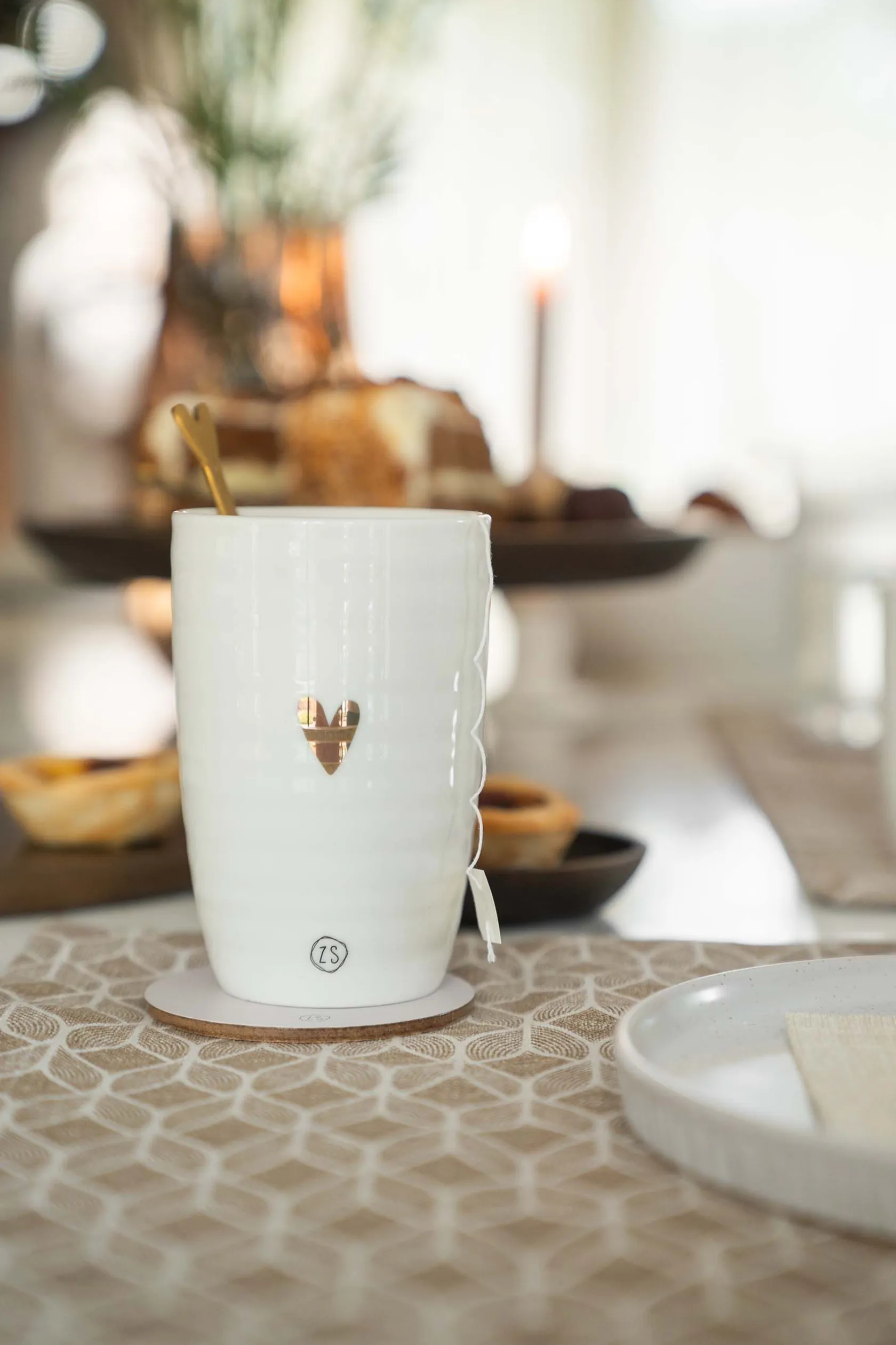 ZUSSS theemok L goud hartje* Servies