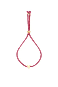 ZUSSS touwarmbandje hartje roze rood* Armbandjes