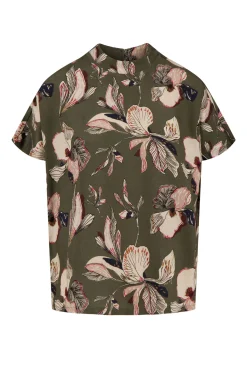 ZUSSS turtle top met iris bloemen print* Tops