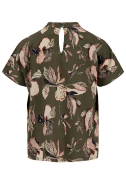 ZUSSS turtle top met iris bloemen print* Tops
