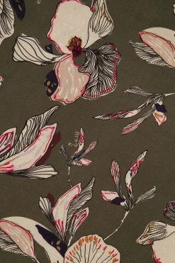 ZUSSS turtle top met iris bloemen print* Tops
