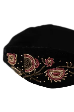 ZUSSS velvet haarband met geborduurde kraaltjes* Sjaals & Accessoires