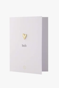 ZUSSS wenskaart met broche hartje* Kaartjes