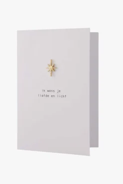 ZUSSS wenskaart met broche ster liefde & licht* Kaartjes