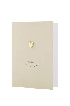 ZUSSS wenskaart met broche welkom lieve jongen* Baby