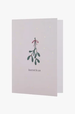 ZUSSS wenskaart met gouden envelop kerstkus* Kaartjes