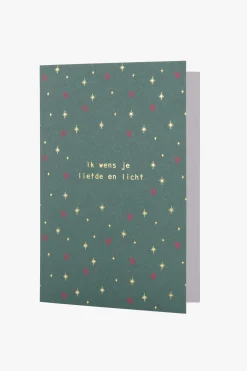 ZUSSS wenskaart met gouden envelop liefde & licht* Kaartjes